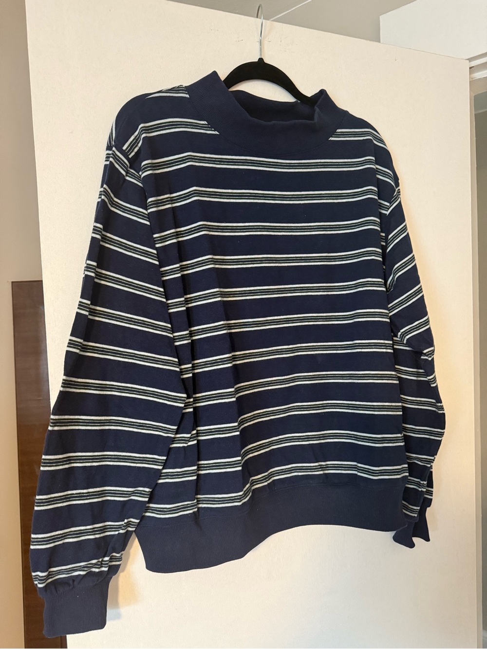 PARKE Holiday Striped Mockneck